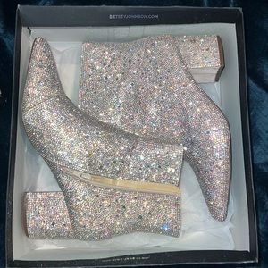 Betsey Johnson rhinestone bootie